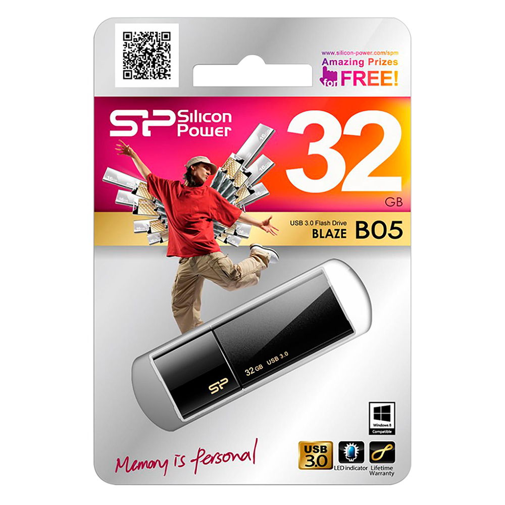 USB Silicon Power Touch B05 Đen 32GB - USB 3.0 - Hàng Chính Hãng